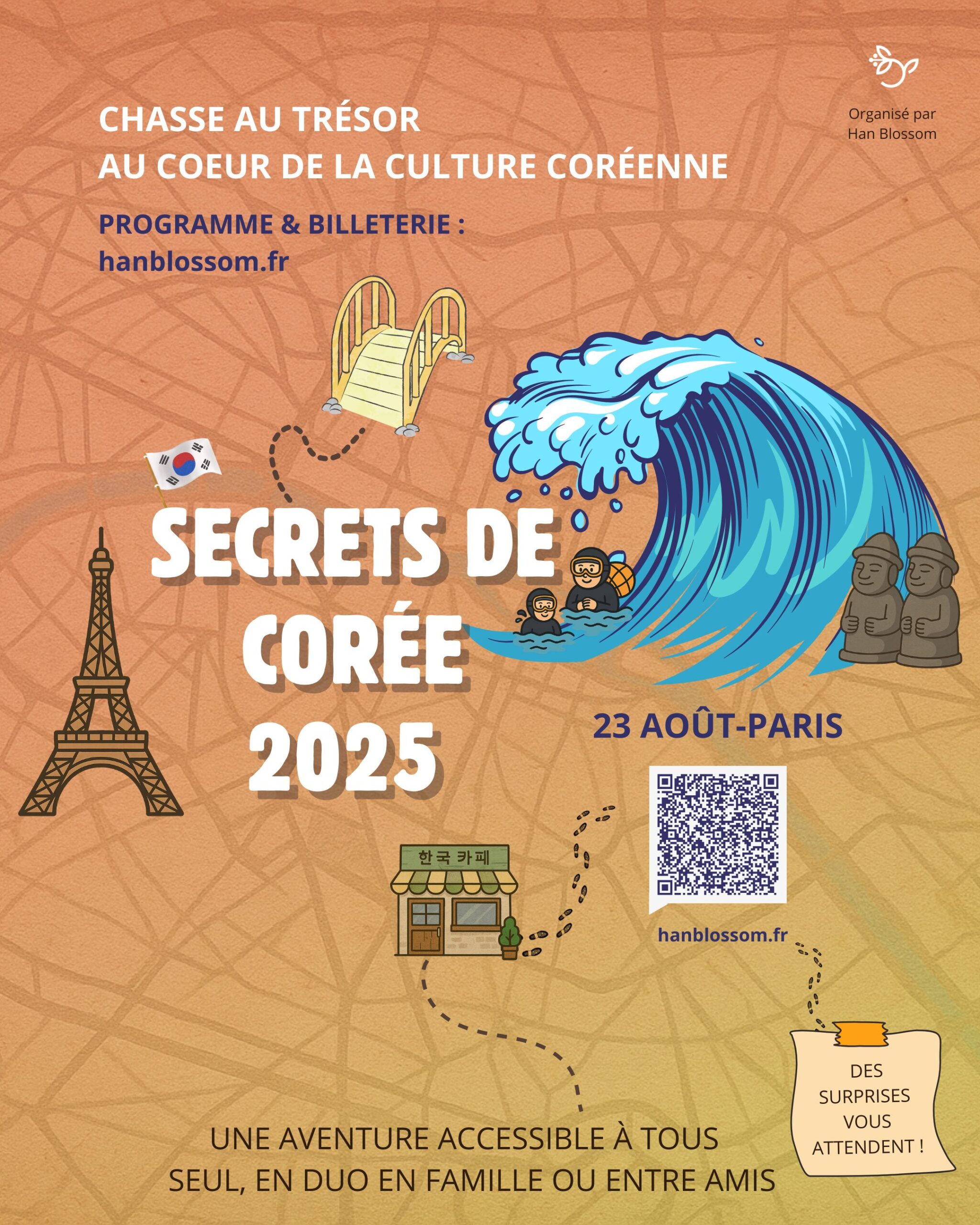 Chasse au trésor Secrets de Corée, Paris, Han Blossom, Horangout, Horang Agenda, Horang out, culture coréenne