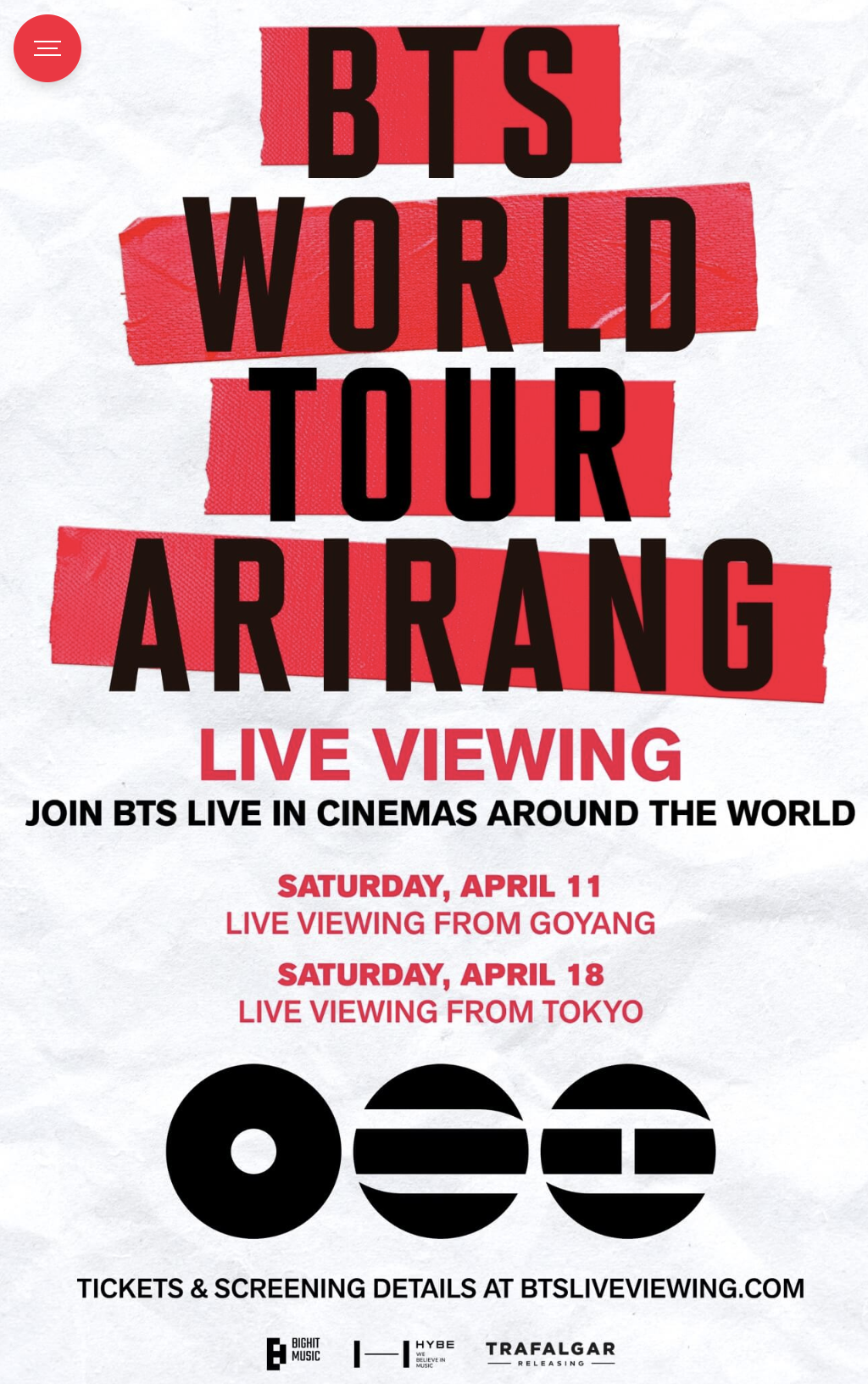 BTS ARIRANG LIVE CINÉMA 2026, ARMY, BTS ARIRANG, CONCERT CINÉMA, ARMY
