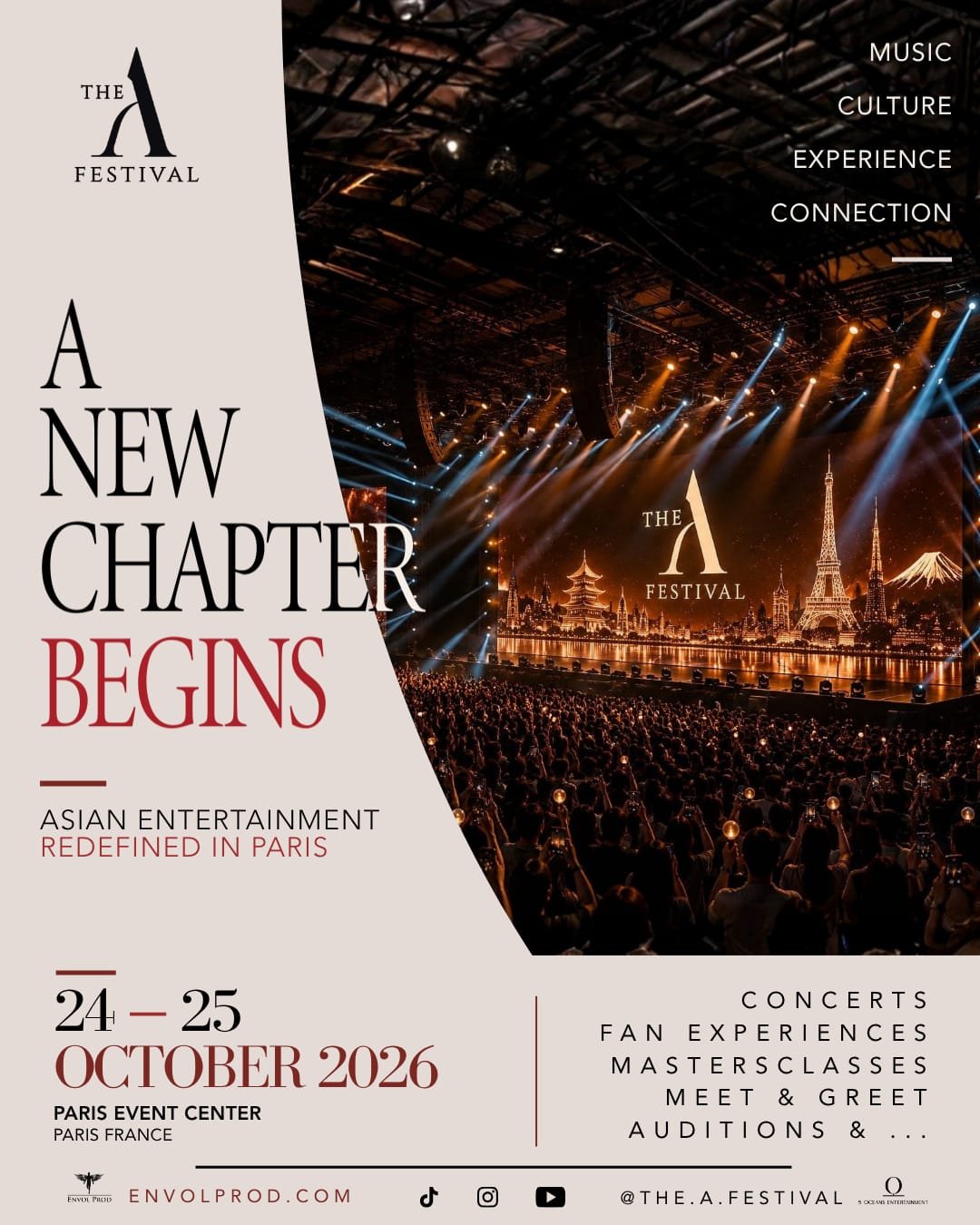 THE A FESTIVAL PARIS, Festival Kpop Paris 2026, Festival musique asiatique Paris, T-Pop festival France, Paris Event Center concert